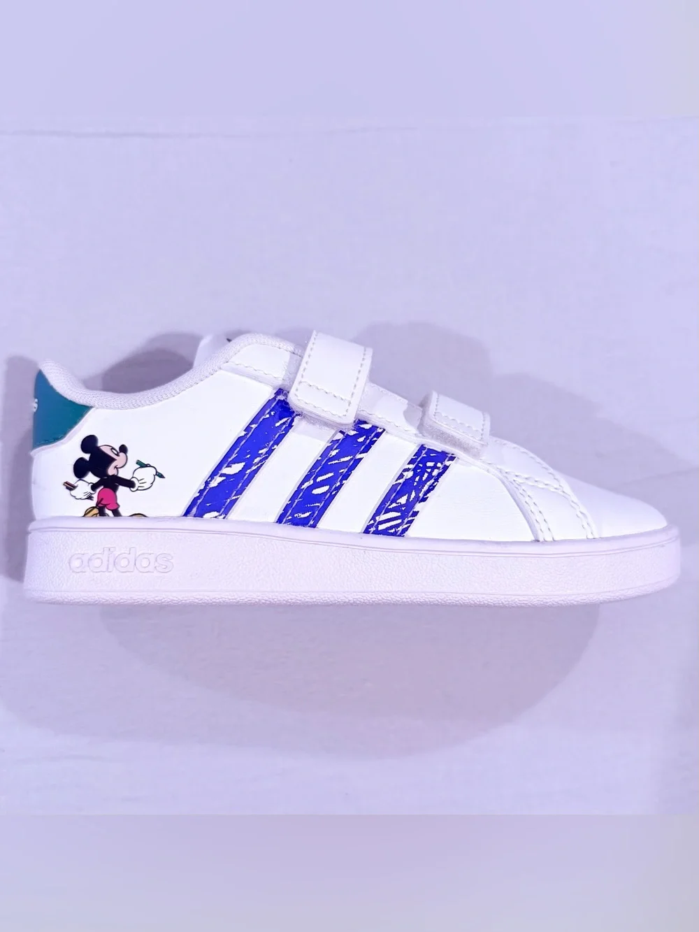 Adidas x Disney Sneakers Boys 10 Girls Mickey Mouse Grand Court White Toddlers
